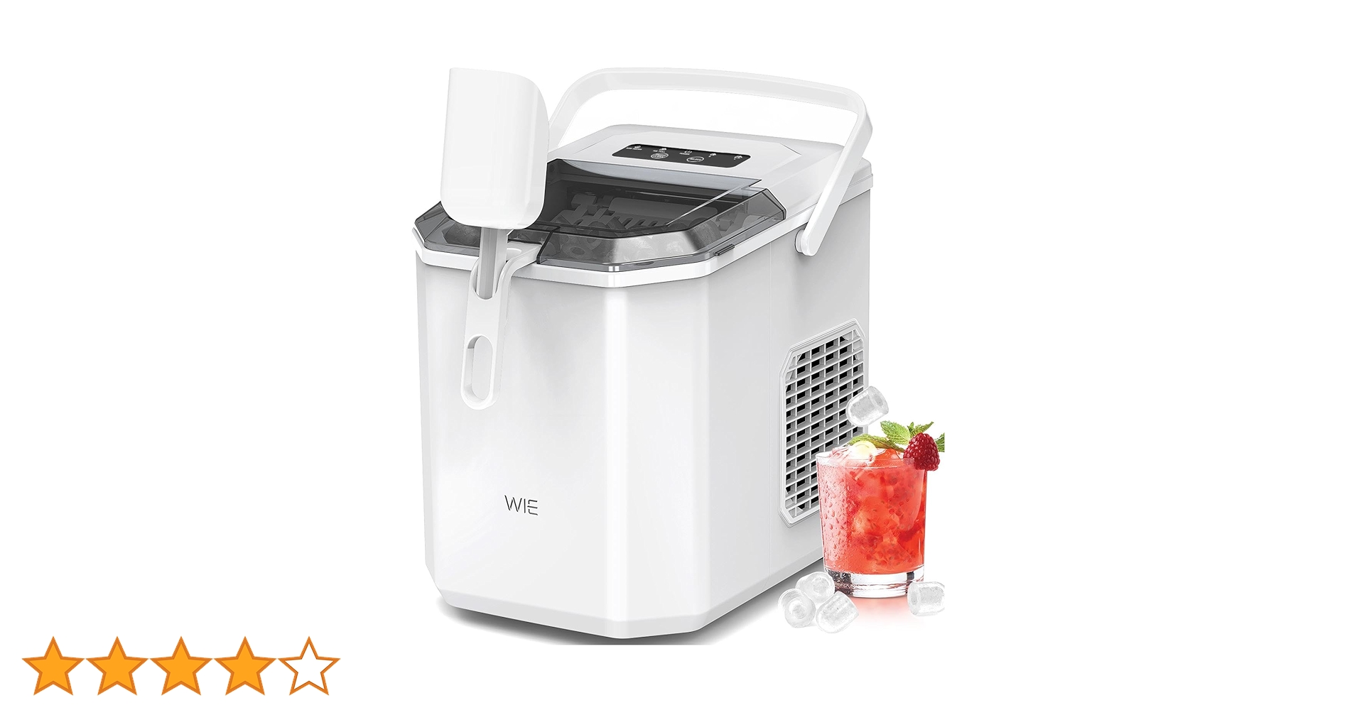 製氷機【ハンドル付き氷バスケット 高速製氷 自動洗浄機能 省エネ】最短6分 製氷機【ハンドル付き氷バスケット 高速製氷 自動洗浄機能